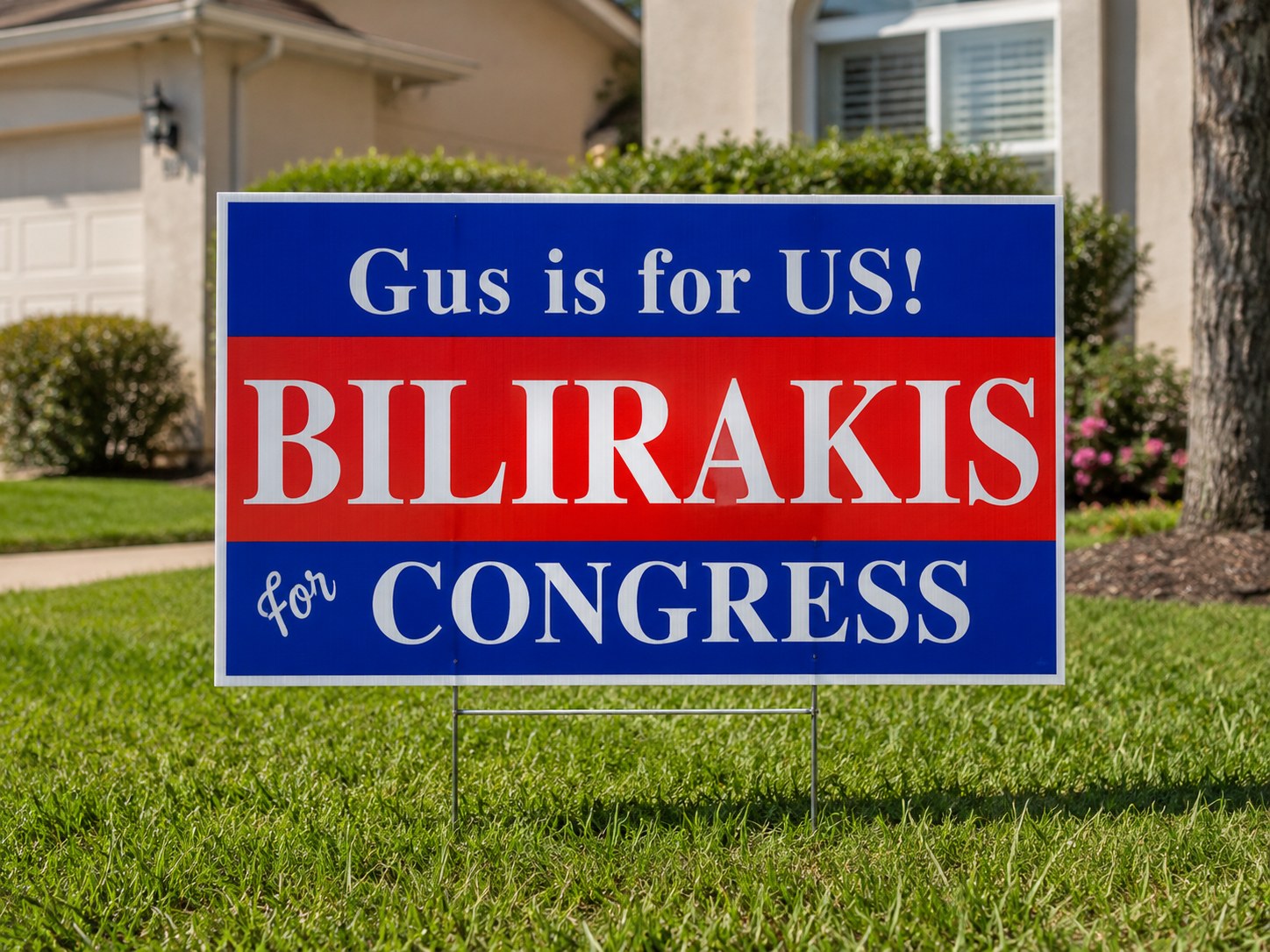 Bilirakis for Congress yard sign in a Florida lawn